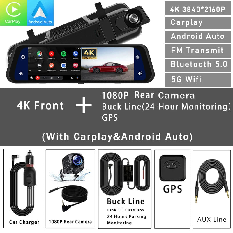 DASH CAM REAR VIEW MIRROR