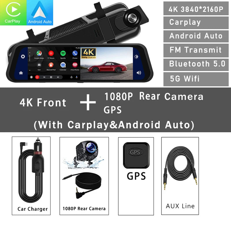 DASH CAM REAR VIEW MIRROR